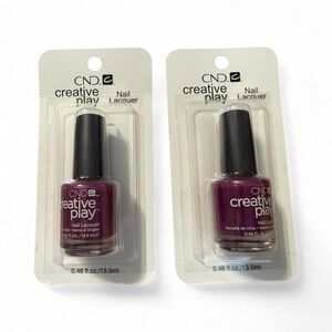 TWO (2) CND Creative Play Polish #444 Nail Lacquer Raisin' Eyebrows NEW SEALED